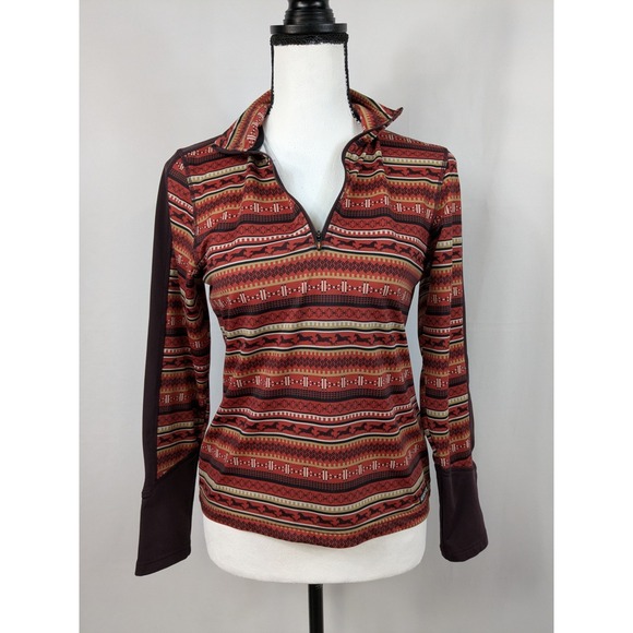 Kerrits Equestrian 1/4 Zip Pullover Horse Riding Performance Top Preppy A076 - Picture 2 of 9